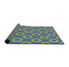 Thickness of Patterned Green Novelty Rug, pat2748