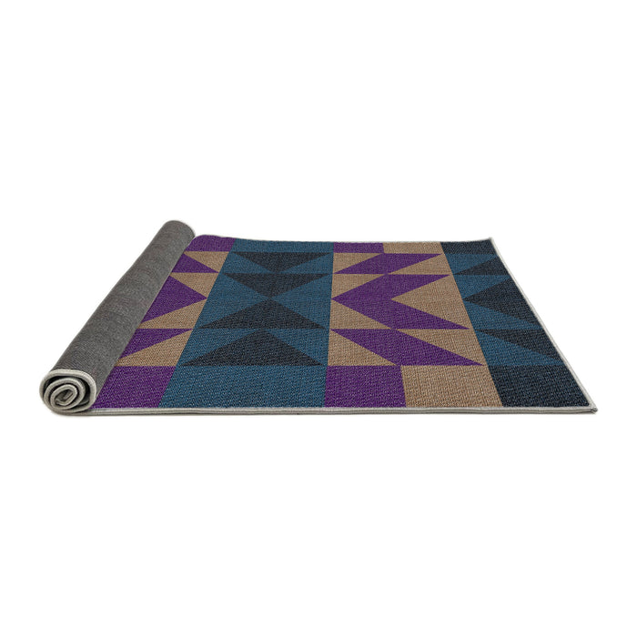 Thickness of Patterned Blue Novelty Rug, pat275