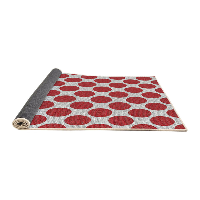 Thickness of Patterned Red Novelty Rug, pat2751