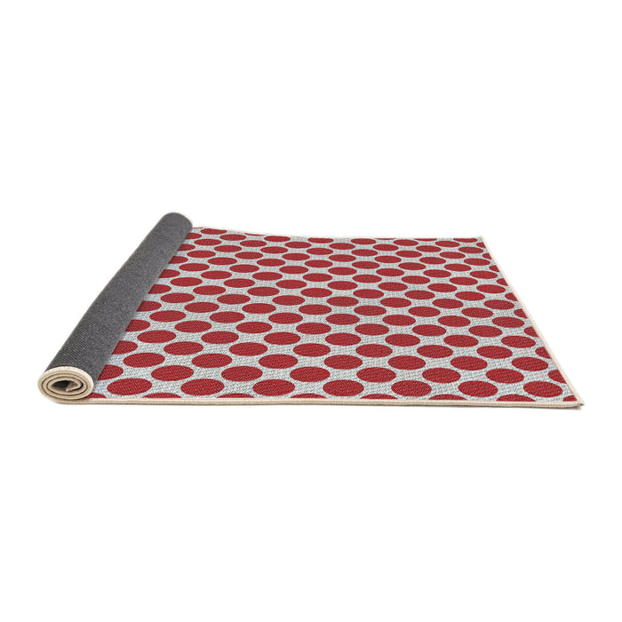 Thickness of Patterned Red Novelty Rug, pat2752