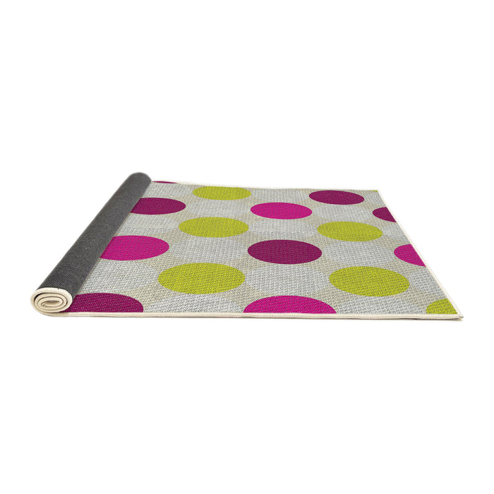 Thickness of Patterned Pink Novelty Rug, pat2753