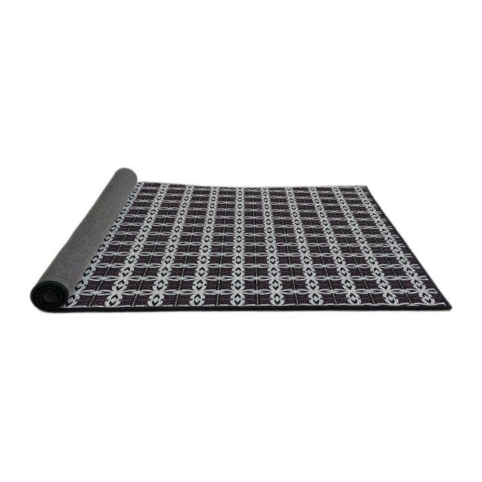 Thickness of Patterned Silver Gray Novelty Rug, pat2758