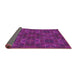 Thickness of Patterned Crimson Purple Novelty Rug, pat2760