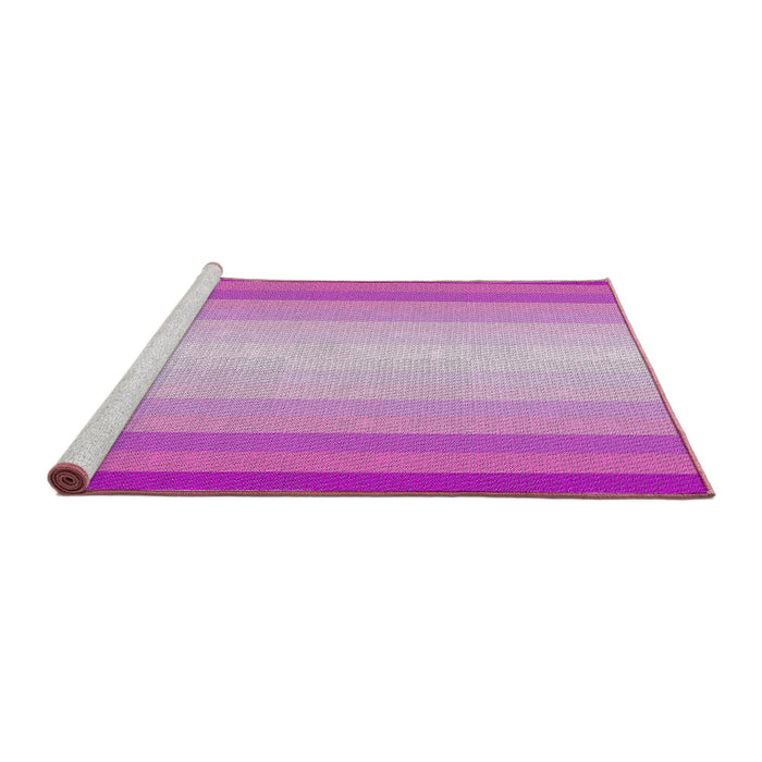 Serging Thickness of Machine Washable Transitional Crimson Purple Rug, wshpat2762