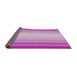 Thickness of Patterned Crimson Purple Novelty Rug, pat2762