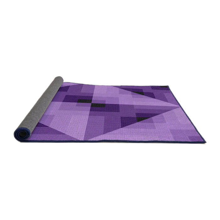 Thickness of Patterned Bright Purple Novelty Rug, pat2763