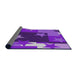 Thickness of Patterned Dark Violet Purple Novelty Rug, pat2765