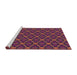 Serging Thickness of Machine Washable Transitional Plum Velvet Purple Rug, wshpat2766