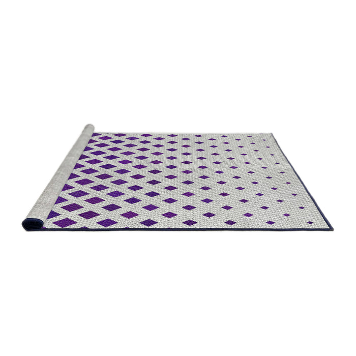 Serging Thickness of Machine Washable Transitional Purple Violet Purple Rug, wshpat2767