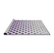 Serging Thickness of Machine Washable Transitional Purple Violet Purple Rug, wshpat2767