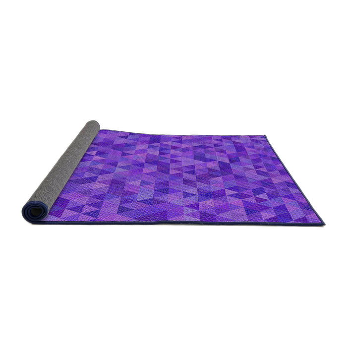 Thickness of Patterned Purple Novelty Rug, pat2768