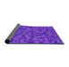 Thickness of Patterned Purple Novelty Rug, pat2768