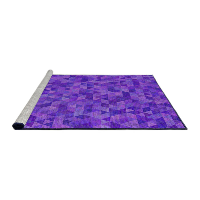 Serging Thickness of Machine Washable Transitional Purple Daffodil Purple Rug, wshpat2768