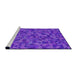 Serging Thickness of Machine Washable Transitional Purple Daffodil Purple Rug, wshpat2768