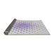 Thickness of Patterned Lavender Purple Novelty Rug, pat2769