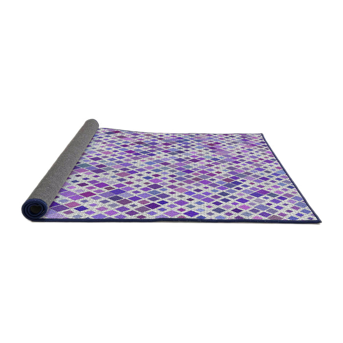 Thickness of Patterned Purple Violet Purple Modern Rug, pat2771