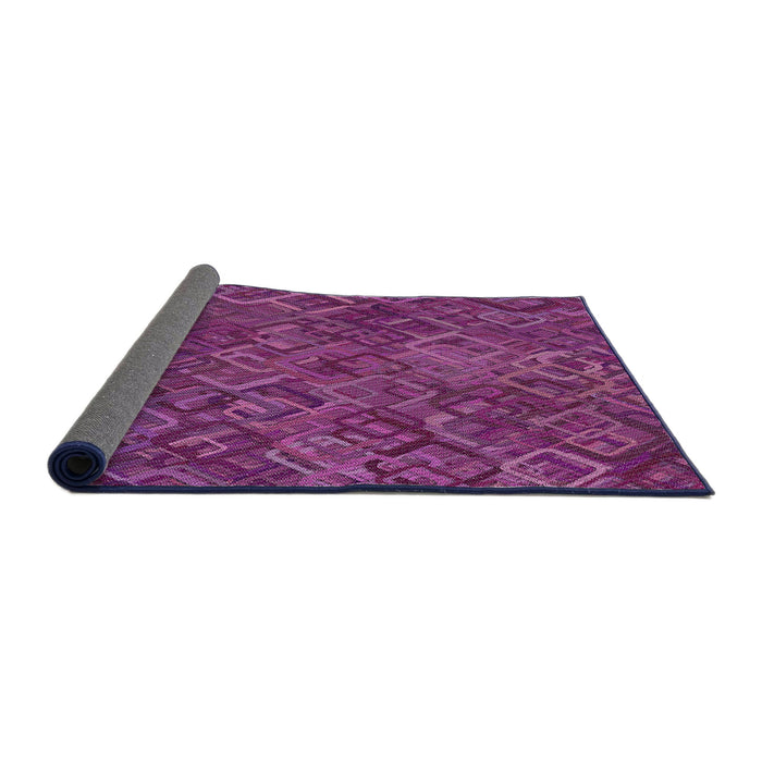 Thickness of Patterned Neon Pink Novelty Rug, pat2775