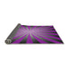 Thickness of Patterned Dark Violet Purple Modern Rug, pat2776