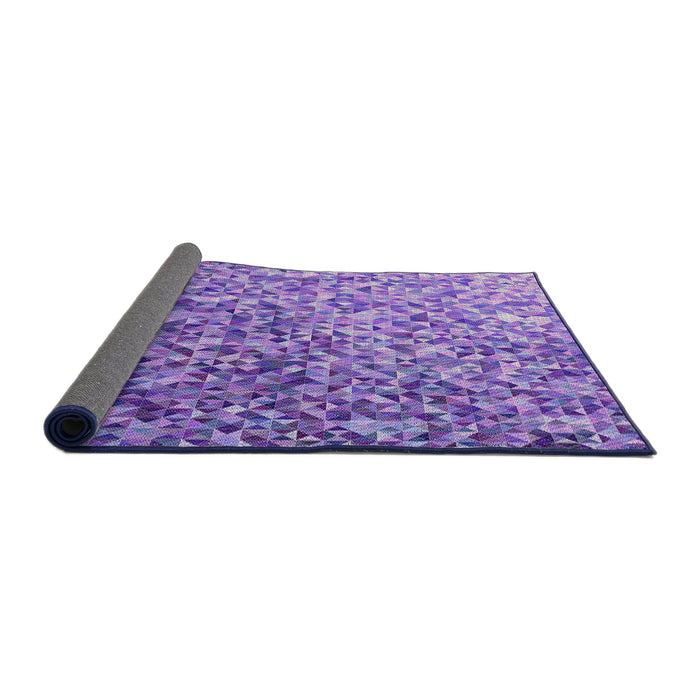 Thickness of Patterned Purple Modern Rug, pat2777