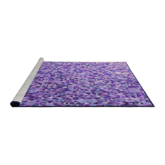 Serging Thickness of Machine Washable Transitional Amethyst Purple Rug, wshpat2777