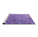 Serging Thickness of Machine Washable Transitional Amethyst Purple Rug, wshpat2777