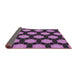 Thickness of Patterned Dark Purple Novelty Rug, pat2778