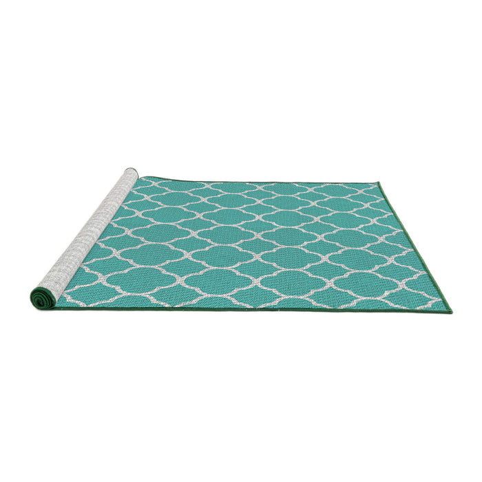 Sideview of Machine Washable Transitional Light Sea Green Rug, wshpat2781