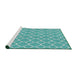 Sideview of Machine Washable Transitional Light Sea Green Rug, wshpat2781