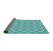 Sideview of Patterned Light Sea Green Novelty Rug, pat2781