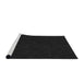 Serging Thickness of Machine Washable Transitional Light Black Rug, wshpat2786