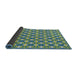 Thickness of Patterned Green Novelty Rug, pat2795