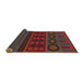 Thickness of Patterned Chestnut Brown Novelty Rug, pat2800