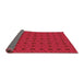 Thickness of Patterned Red Novelty Rug, pat2801