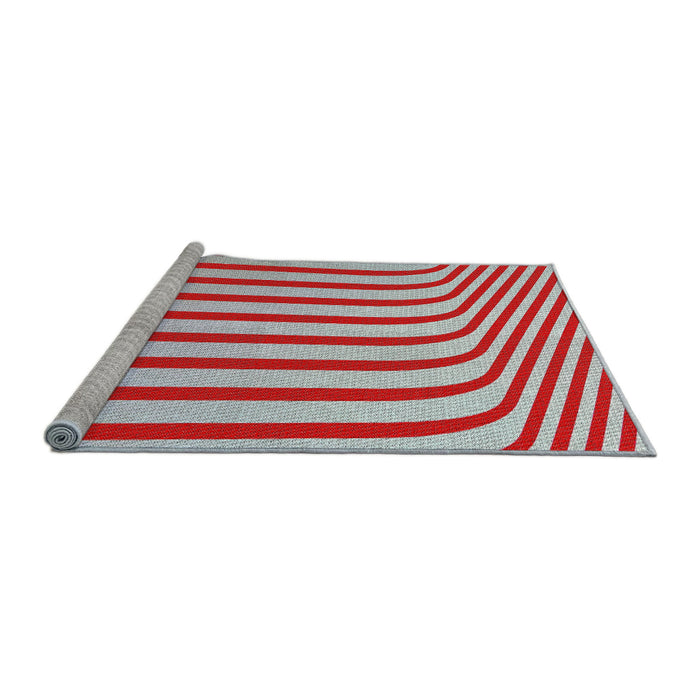 Serging Thickness of Machine Washable Transitional Light Gray Rug, wshpat2804