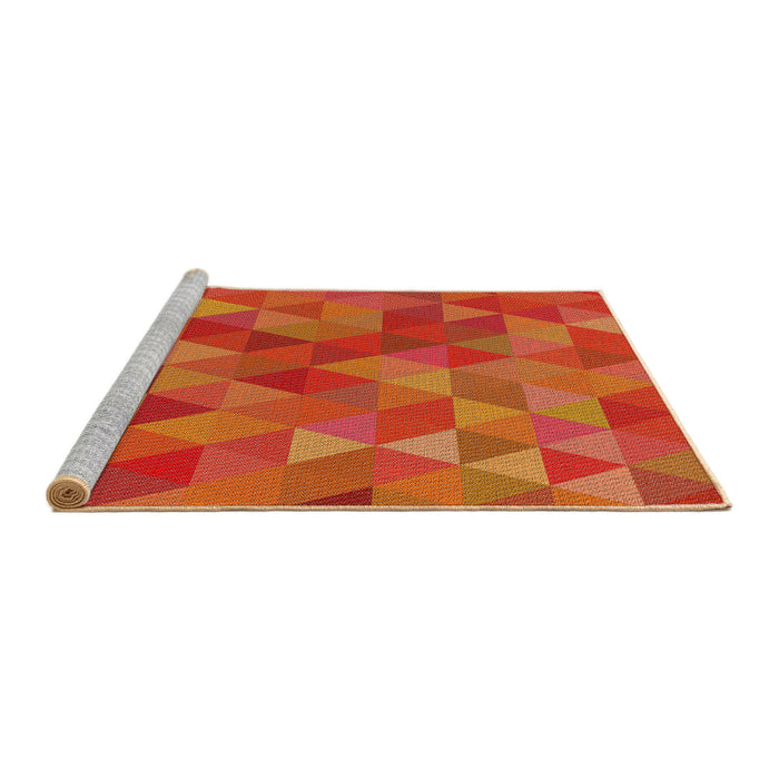 Serging Thickness of Machine Washable Transitional Red Rug, wshpat2808