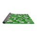 Thickness of Patterned Jade Green Novelty Rug, pat281