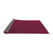 Thickness of Patterned Maroon Purple Novelty Rug, pat2814