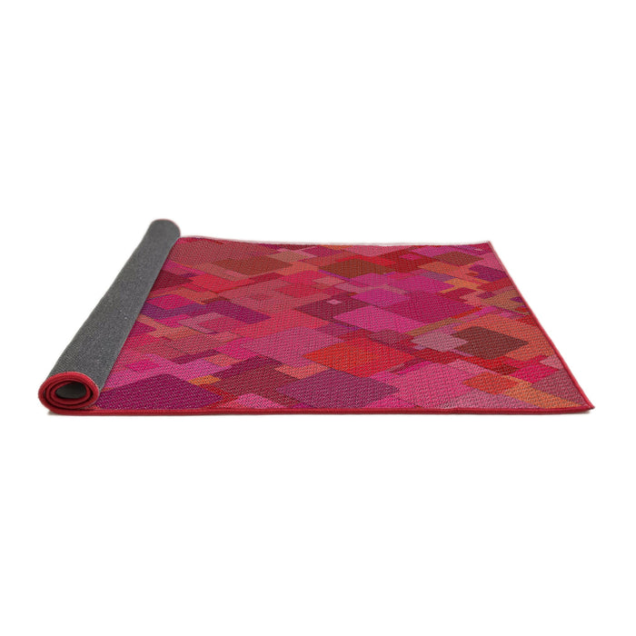 Thickness of Patterned Pink Novelty Rug, pat2815