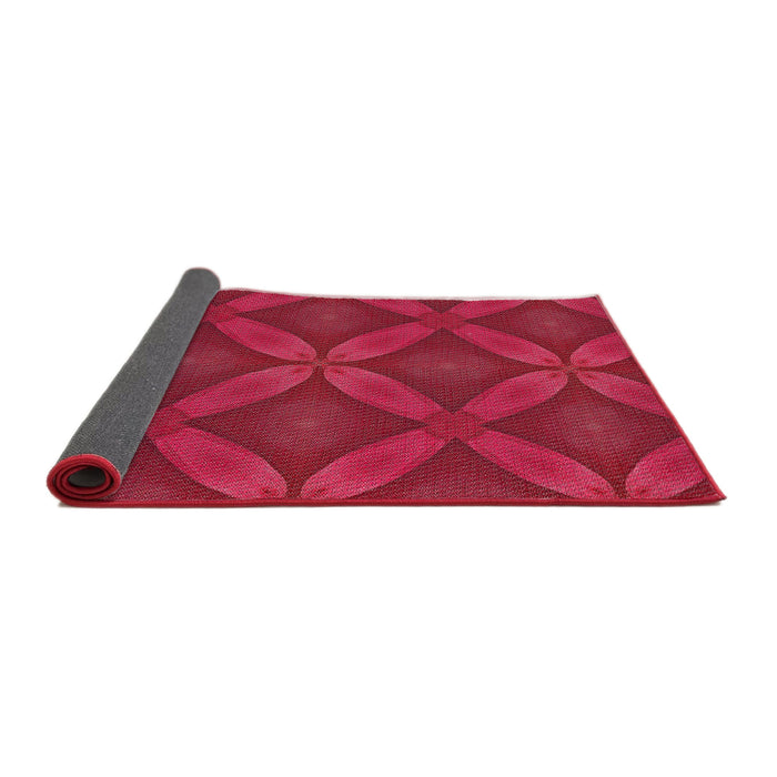 Thickness of Patterned Pink Novelty Rug, pat2816
