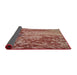Thickness of Patterned Fire Brick Red Novelty Rug, pat2819