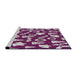 Serging Thickness of Patterned Lilac Purple Abstract Machine Washable Rug, wshpat282