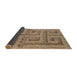 Thickness of Patterned Saddle Brown Novelty Rug, pat2824