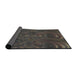 Thickness of Patterned Army Brown Novelty Rug, pat2825