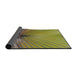 Thickness of Patterned Avocado Green Novelty Rug, pat283