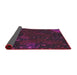 Thickness of Patterned Plum Purple Modern Rug, pat2832