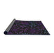 Thickness of Patterned Purple Navy Blue Novelty Rug, pat2834