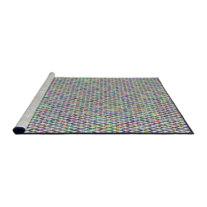 Serging Thickness of Machine Washable Transitional Viola Purple Rug, wshpat2839