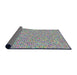 Thickness of Patterned Purple Novelty Rug, pat2839