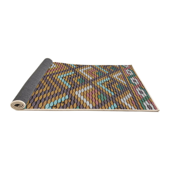 Thickness of Patterned Bakers Brown Novelty Rug, pat2843
