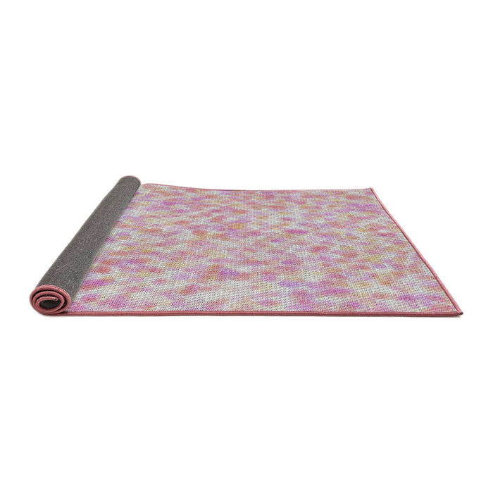 Thickness of Patterned Purple Pink Novelty Rug, pat2846